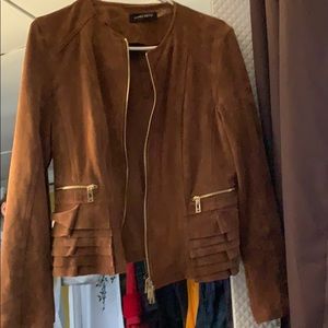 Ivanka Trump brown suede jacket